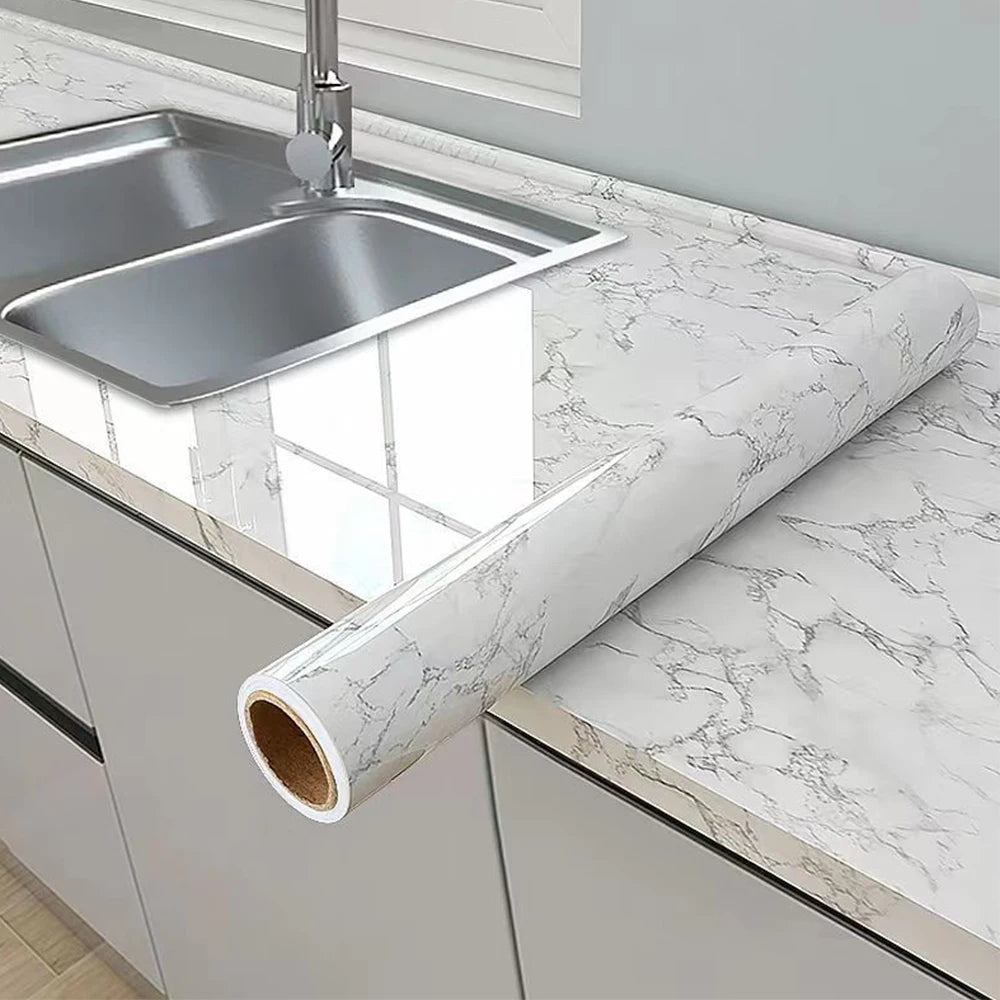 Marble Makeover – Slitstark & Värmetålig Dekorfilm