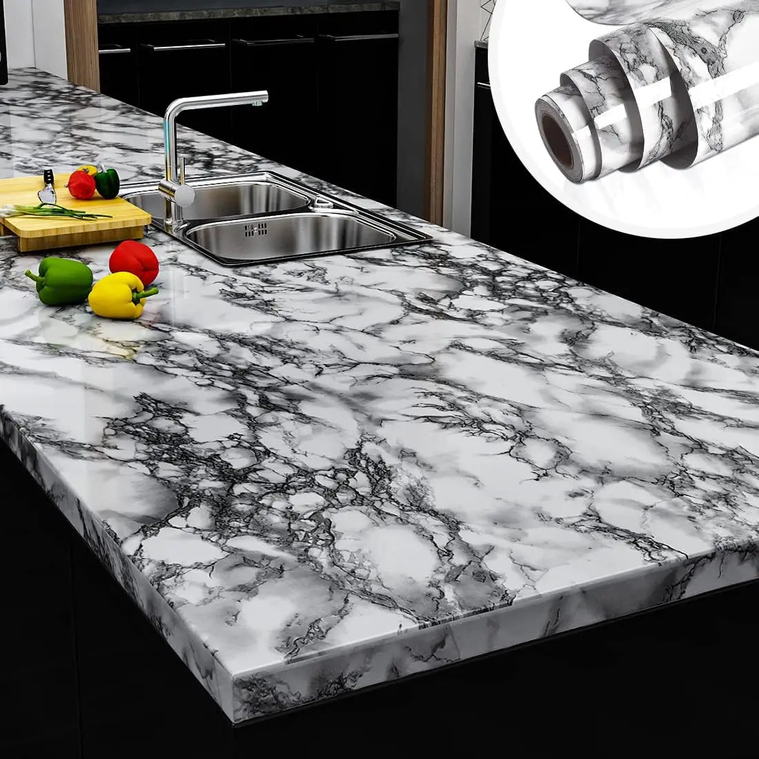 Marble Makeover – Slitstark & Värmetålig Dekorfilm