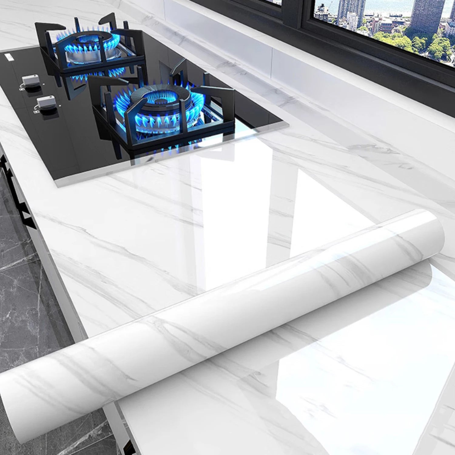 Marble Makeover – Slitstark & Värmetålig Dekorfilm