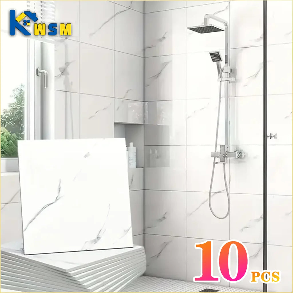 Självhäftande Golvplattor Marmor (10-pack) – Slitstark PVC