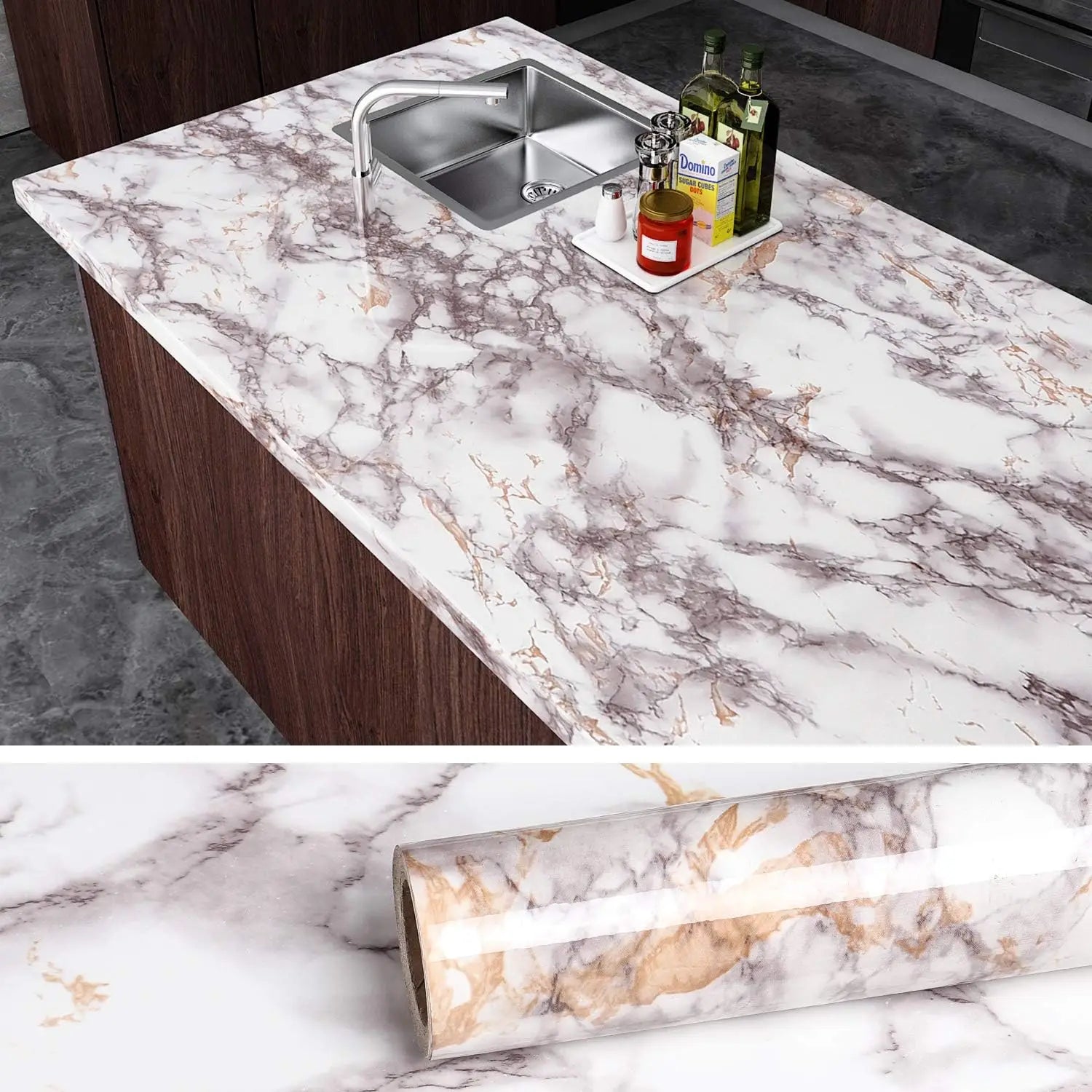 Marble Makeover – Slitstark & Värmetålig Dekorfilm